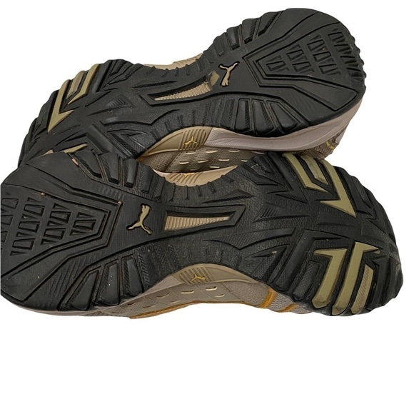 Puma Tan Pink Mesh Running Sneakers Sz 10 Preowned - Picture 7 of 11